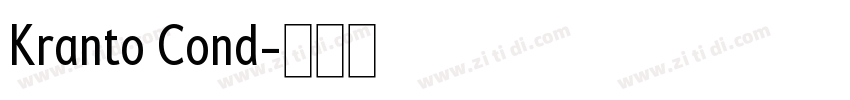 Kranto Cond字体转换